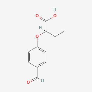 molecular formula C11H12O4 B2977059 2-(4-Formylphenoxy)butanoic acid CAS No. 480994-55-6