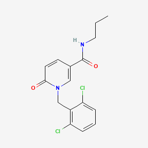 molecular formula C16H16Cl2N2O2 B2977062 1-(2,6-dichlorobenzyl)-6-oxo-N-propyl-1,6-dihydro-3-pyridinecarboxamide CAS No. 339008-69-4