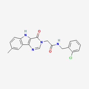 N-(2-chlorobenzyl)-2-(8-methyl-4-oxo-4,5-dihydro-3H-pyrimido[5,4-b]indol-3-yl)acetamide
