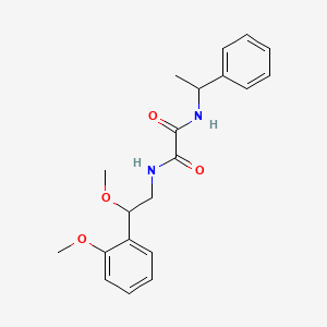 molecular formula C20H24N2O4 B2977075 N1-(2-methoxy-2-(2-methoxyphenyl)ethyl)-N2-(1-phenylethyl)oxalamide CAS No. 1798515-24-8