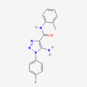 5-amino-1-(4-fluorophenyl)-N-(o-tolyl)-1H-1,2,3-triazole-4-carboxamide