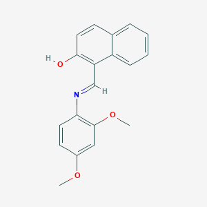 molecular formula C19H17NO3 B2977102 1-{(E)-[(2,4-dimethoxyphenyl)imino]methyl}-2-naphthol CAS No. 2011779-90-9