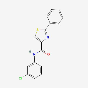 molecular formula C16H11ClN2OS B2977108 N-(3-chlorophenyl)-2-phenyl-1,3-thiazole-4-carboxamide CAS No. 303998-30-3