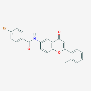 molecular formula C23H16BrNO3 B2977111 4-bromo-N-[2-(2-methylphenyl)-4-oxo-4H-chromen-6-yl]benzamide CAS No. 923113-75-1