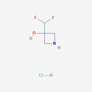 molecular formula C4H8ClF2NO B2977114 3-(Difluoromethyl)azetidin-3-ol hydrochloride CAS No. 1909316-00-2