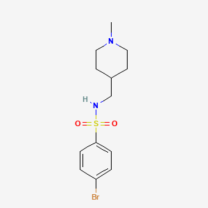 molecular formula C13H19BrN2O2S B2977121 4-bromo-N-((1-methylpiperidin-4-yl)methyl)benzenesulfonamide CAS No. 952982-13-7