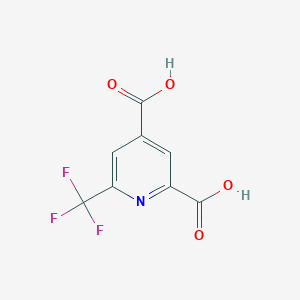 molecular formula C8H4F3NO4 B2977128 6-(Trifluoromethyl)pyridine-2,4-dicarboxylic acid CAS No. 1823813-08-6