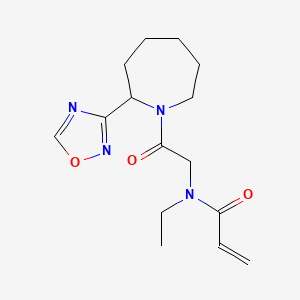 N-Ethyl-N-[2-[2-(1,2,4-oxadiazol-3-yl)azepan-1-yl]-2-oxoethyl]prop-2-enamide