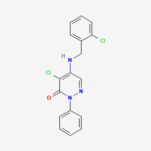 4-Chloro-5-[(2-chlorophenyl)methylamino]-2-phenylpyridazin-3-one