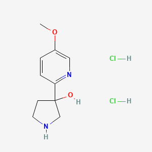 3-(5-Methoxypyridin-2-yl)pyrrolidin-3-ol;dihydrochloride