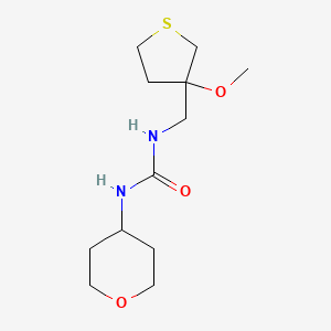molecular formula C12H22N2O3S B2977137 1-((3-methoxytetrahydrothiophen-3-yl)methyl)-3-(tetrahydro-2H-pyran-4-yl)urea CAS No. 2034500-54-2