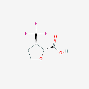 molecular formula C6H7F3O3 B2977149 (2R,3R)-3-(Trifluoromethyl)oxolane-2-carboxylic acid CAS No. 2470279-03-7