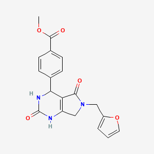 methyl 4-(6-(furan-2-ylmethyl)-2,5-dioxo-2,3,4,5,6,7-hexahydro-1H-pyrrolo[3,4-d]pyrimidin-4-yl)benzoate