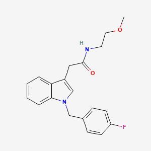 molecular formula C20H21FN2O2 B2977160 2-(1-(4-氟苄基)-1H-吲哚-3-基)-N-(2-甲氧基乙基)乙酰胺 CAS No. 922092-02-2