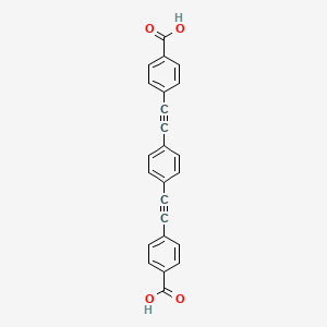 molecular formula C24H14O4 B2977164 4,4'-[1,4-Phenylenebis(ethyne-2,1-diyl)]dibenzoic Acid CAS No. 217077-89-9