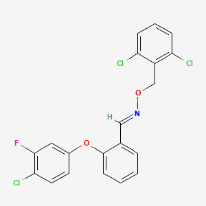 2-(4-chloro-3-fluorophenoxy)benzenecarbaldehyde O-(2,6-dichlorobenzyl)oxime