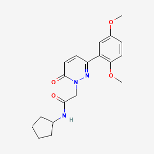 molecular formula C19H23N3O4 B2977170 N-cyclopentyl-2-[3-(2,5-dimethoxyphenyl)-6-oxopyridazin-1-yl]acetamide CAS No. 941973-30-4