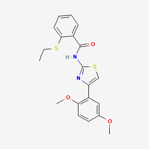 molecular formula C20H20N2O3S2 B2977173 N-(4-(2,5-dimethoxyphenyl)thiazol-2-yl)-2-(ethylthio)benzamide CAS No. 898458-79-2