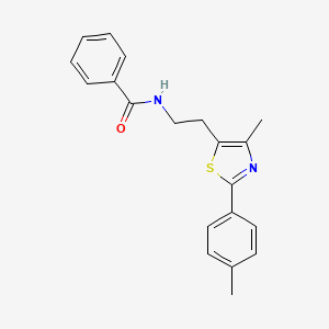molecular formula C20H20N2OS B2977183 N-{2-[4-甲基-2-(4-甲基苯基)-1,3-噻唑-5-基]乙基}苯甲酰胺 CAS No. 893360-54-8