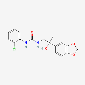 molecular formula C17H17ClN2O4 B2977196 1-(2-(Benzo[d][1,3]dioxol-5-yl)-2-hydroxypropyl)-3-(2-chlorophenyl)urea CAS No. 1396717-97-7