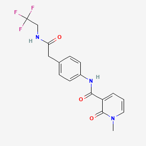1-methyl-2-oxo-N-(4-(2-oxo-2-((2,2,2-trifluoroethyl)amino)ethyl)phenyl)-1,2-dihydropyridine-3-carboxamide
