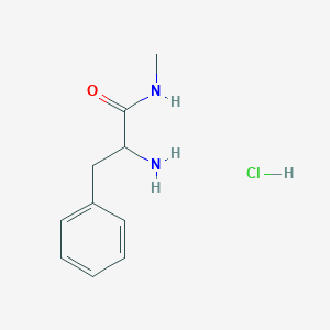 molecular formula C10H15ClN2O B2977213 2-Amino-N-methyl-3-phenylpropanamide hydrochloride CAS No. 1236261-00-9