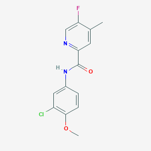 N-(3-Chloro-4-methoxyphenyl)-5-fluoro-4-methylpyridine-2-carboxamide