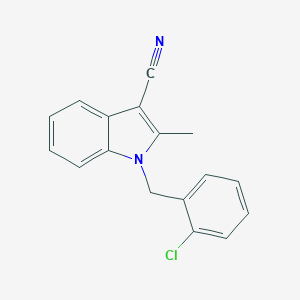 molecular formula C17H13ClN2 B297722 1-(2-chlorobenzyl)-2-methyl-1H-indole-3-carbonitrile 