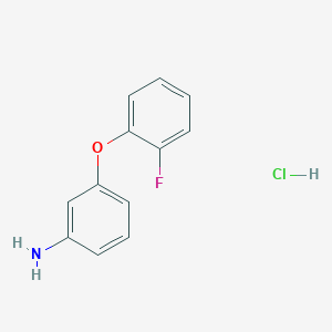 molecular formula C12H11ClFNO B2977227 3-(2-Fluorophenoxy)aniline hydrochloride CAS No. 2126162-08-9