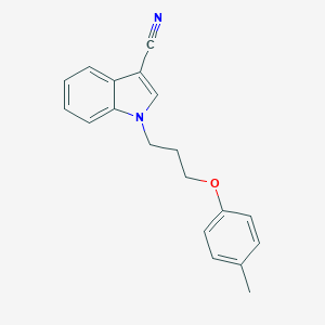 molecular formula C19H18N2O B297723 1-[3-(4-methylphenoxy)propyl]-1H-indole-3-carbonitrile 