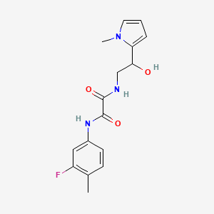N1-(3-fluoro-4-methylphenyl)-N2-(2-hydroxy-2-(1-methyl-1H-pyrrol-2-yl)ethyl)oxalamide