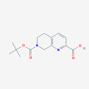 7-[(Tert-butoxy)carbonyl]-5,6,7,8-tetrahydro-1,7-naphthyridine-2-carboxylic acid