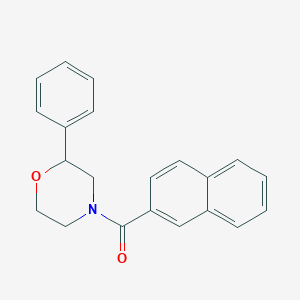 molecular formula C21H19NO2 B2977267 萘-2-基（2-苯基吗啉）甲酮 CAS No. 946234-26-0