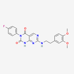 7-{[2-(3,4-dimethoxyphenyl)ethyl]amino}-3-(4-fluorophenyl)pyrimido[4,5-d]pyrimidine-2,4(1H,3H)-dione