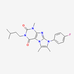 8-(4-fluorophenyl)-3-isopentyl-1,6,7-trimethyl-1H-imidazo[2,1-f]purine-2,4(3H,8H)-dione