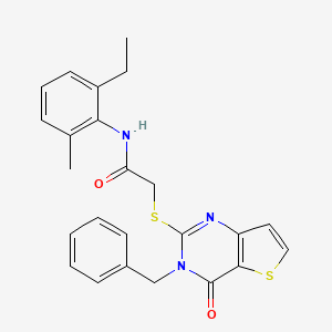 2-({3-benzyl-4-oxo-3H,4H-thieno[3,2-d]pyrimidin-2-yl}sulfanyl)-N-(2-ethyl-6-methylphenyl)acetamide