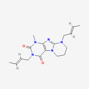 3,9-di((E)-but-2-en-1-yl)-1-methyl-6,7,8,9-tetrahydropyrimido[2,1-f]purine-2,4(1H,3H)-dione