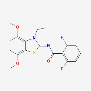 (Z)-N-(3-ethyl-4,7-dimethoxybenzo[d]thiazol-2(3H)-ylidene)-2,6-difluorobenzamide
