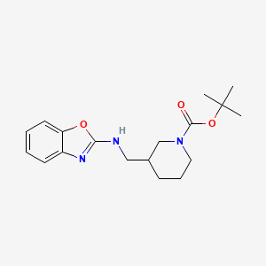 molecular formula C18H25N3O3 B2977284 tert-Butyl 3-((benzo[d]oxazol-2-ylamino)methyl)piperidine-1-carboxylate CAS No. 1353963-07-1