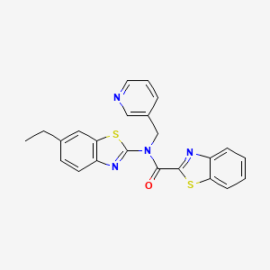 N-(6-ethylbenzo[d]thiazol-2-yl)-N-(pyridin-3-ylmethyl)benzo[d]thiazole-2-carboxamide
