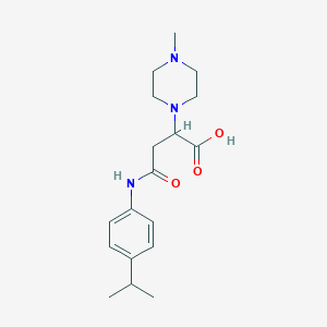 molecular formula C18H27N3O3 B2977295 4-((4-Isopropylphenyl)amino)-2-(4-methylpiperazin-1-yl)-4-oxobutanoic acid CAS No. 899991-81-2