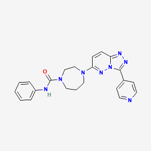 N-Phenyl-4-(3-pyridin-4-yl-[1,2,4]triazolo[4,3-b]pyridazin-6-yl)-1,4-diazepane-1-carboxamide