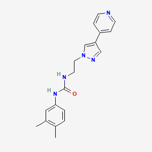 molecular formula C19H21N5O B2977297 1-(3,4-dimethylphenyl)-3-{2-[4-(pyridin-4-yl)-1H-pyrazol-1-yl]ethyl}urea CAS No. 2034354-71-5