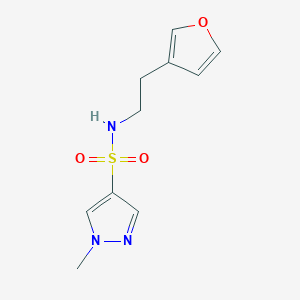 molecular formula C10H13N3O3S B2977298 N-(2-(furan-3-yl)ethyl)-1-methyl-1H-pyrazole-4-sulfonamide CAS No. 1797873-22-3