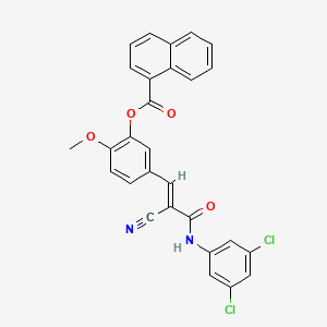 [5-[(E)-2-cyano-3-(3,5-dichloroanilino)-3-oxoprop-1-enyl]-2-methoxyphenyl] naphthalene-1-carboxylate