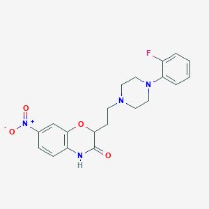 molecular formula C20H21FN4O4 B2977301 2-{2-[4-(2-氟苯基)哌嗪]乙基}-7-硝基-2H-1,4-苯并恶嗪-3(4H)-酮 CAS No. 860611-71-8