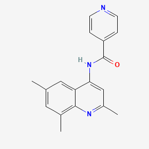 N-(2,6,8-trimethylquinolin-4-yl)isonicotinamide