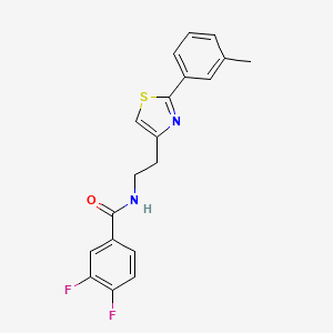 molecular formula C19H16F2N2OS B2977318 3,4-difluoro-N-(2-(2-(m-tolyl)thiazol-4-yl)ethyl)benzamide CAS No. 896615-34-2