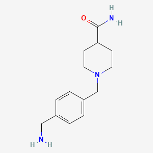 molecular formula C14H21N3O B2977322 1-{[4-(氨基甲基)苯基]甲基}哌啶-4-甲酰胺 CAS No. 953729-12-9