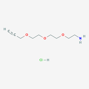 molecular formula C9H18ClNO3 B2977323 2-[2-(2-Prop-2-ynoxyethoxy)ethoxy]ethanamine;hydrochloride CAS No. 2402830-66-2